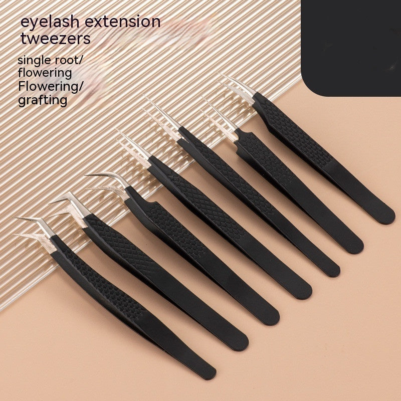 Stainless Steel Tweezers High Density Beauty Flowering Grafting False Eyelash Tweezers