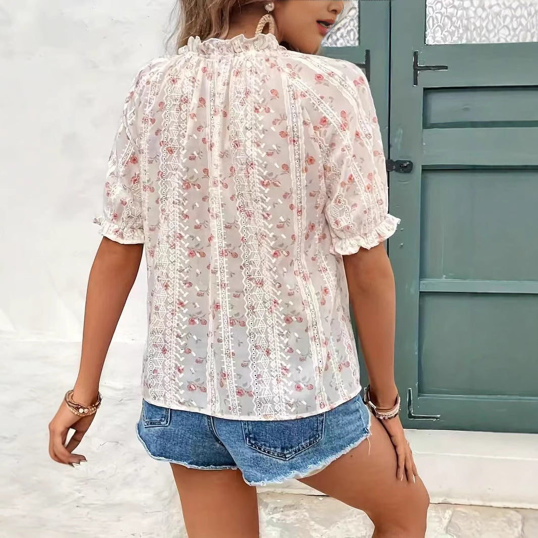 Sommer Unik og Smuk Skjorte Fransk Minoritetsdesign Bluse