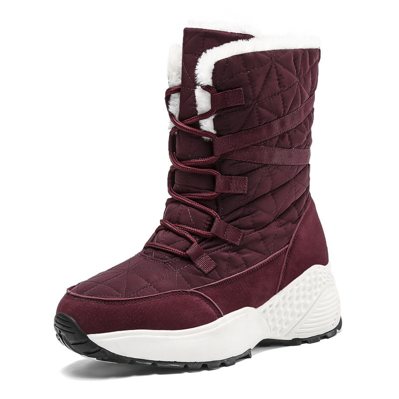 New Women's Thick Plush Velvet Warm Snow Boots
