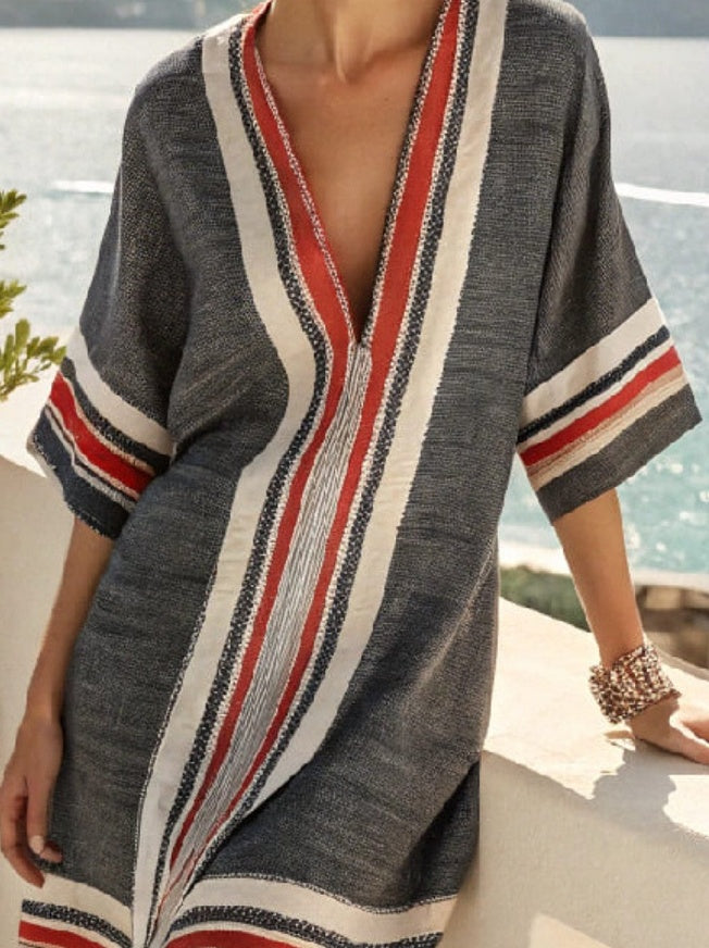 Ethereal V-neck Womens Dress For Beach Vacations