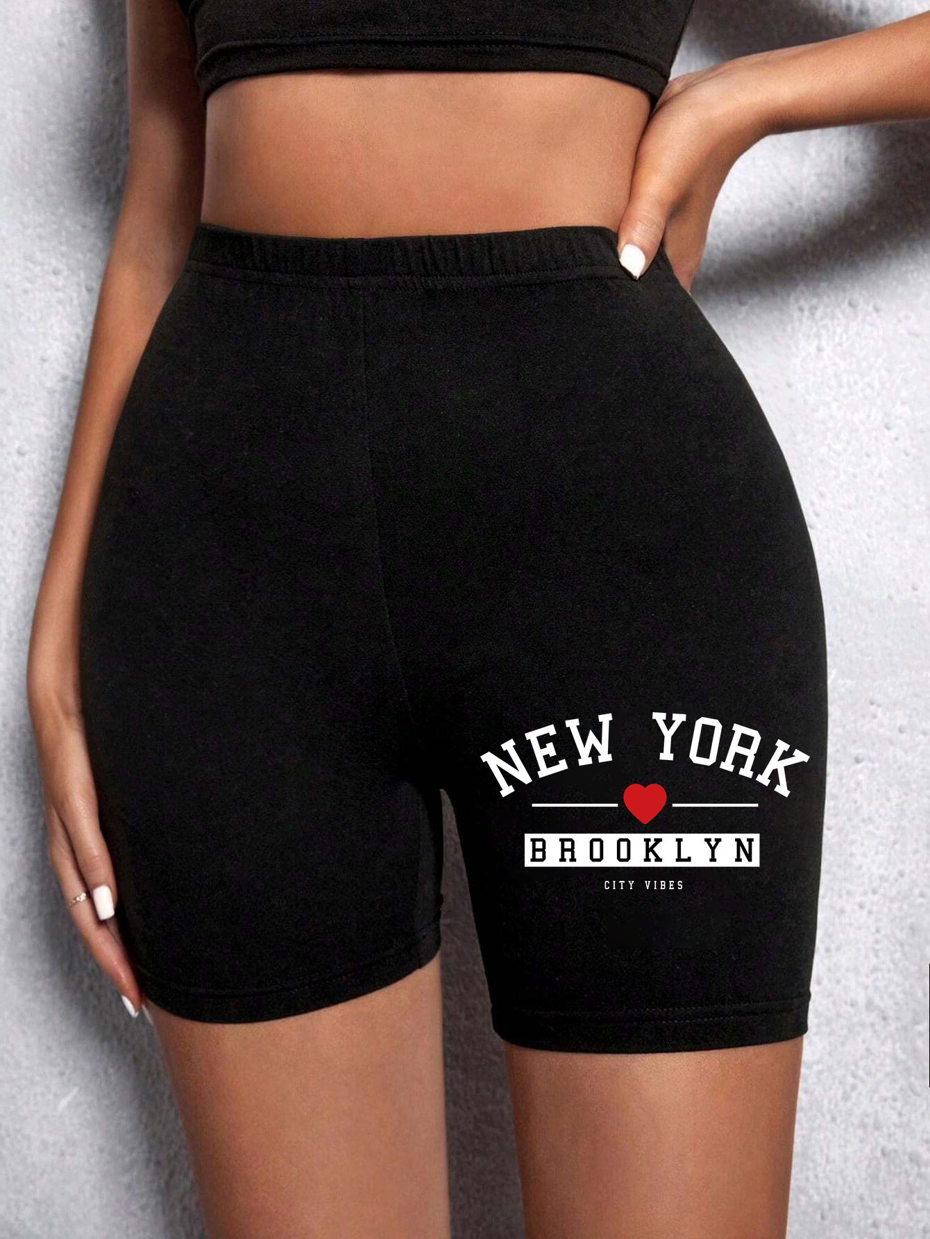 Casual Sports Round Neck Loose Shorts