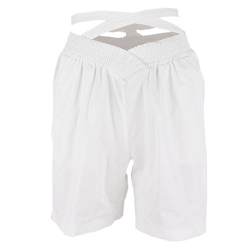 High Waist Cropped Casual Pants Five-point Pants Women's Shorts