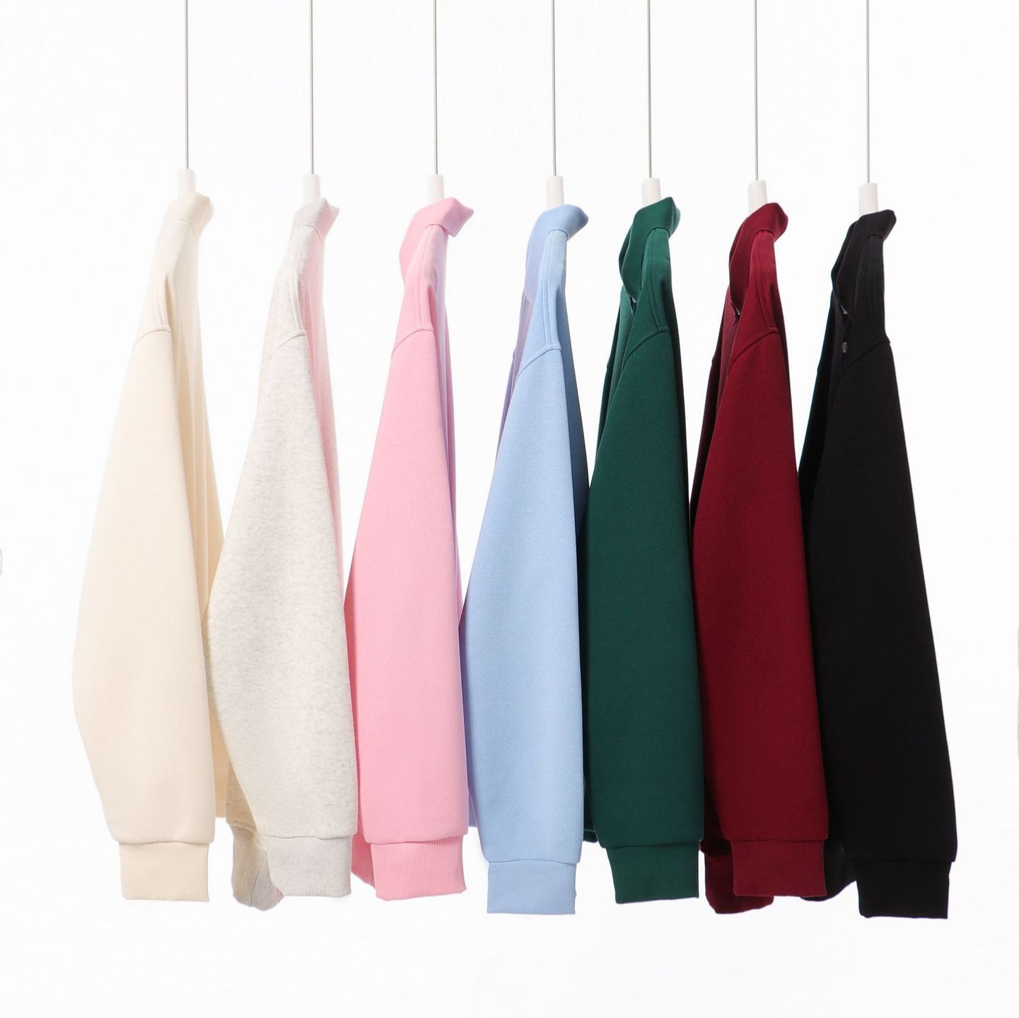 Loose Solid Color Couple Lapel Long Sleeve