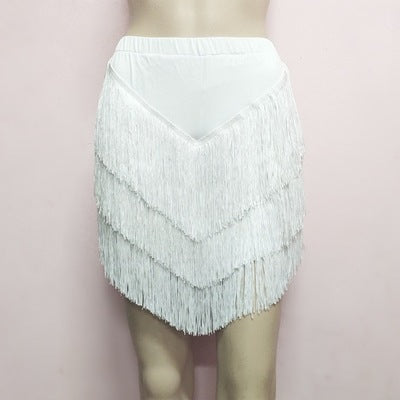 Women's SkirtLatin Dance Tassel Skirt For Women's Adult Short Skirt