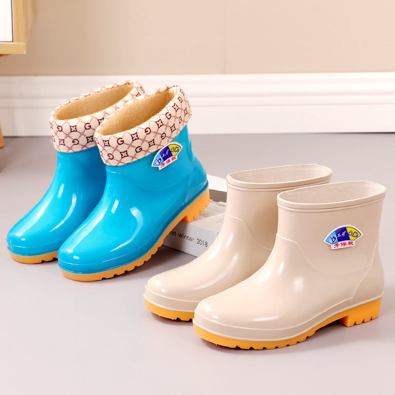 Ladies' Short Thermal Waterproof Non-slip Rain Boots