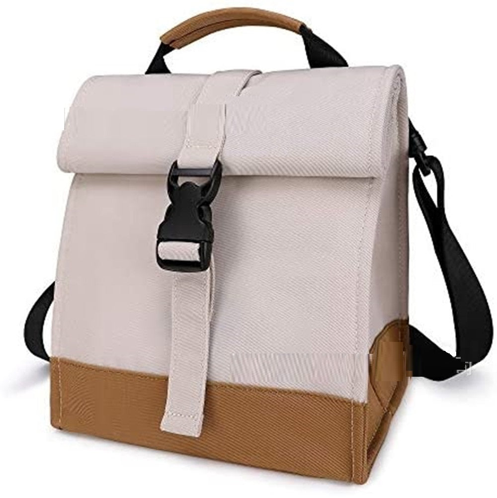 Folding Solid Color Oxford Cloth Lunch Warmer Bag