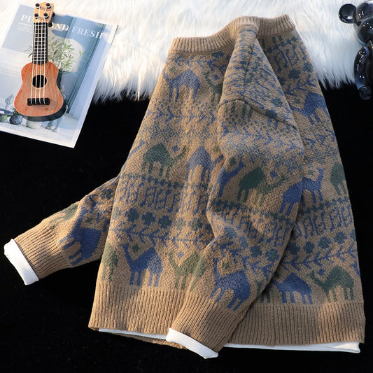 match Fashion Ins Knitted Sweater