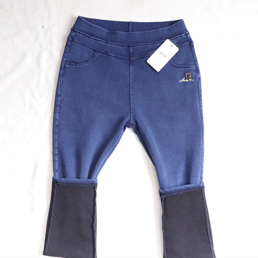 Tynde sorte højtaljede jeans til kvinder
