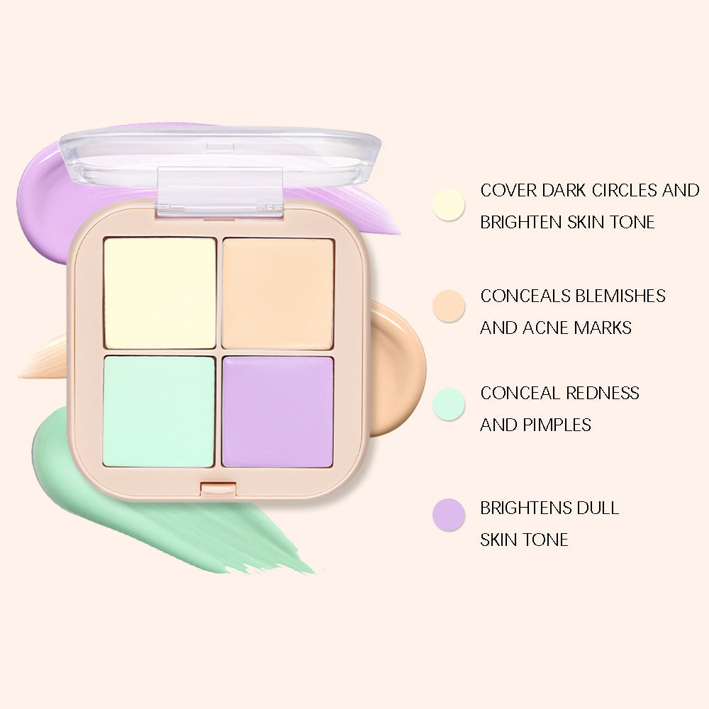 Concealer Plate Makeup Waterproof And Sweat-proof Four Colors