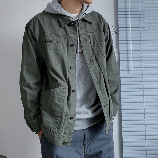 Mens Stylish Casual Retro Denim Jacket