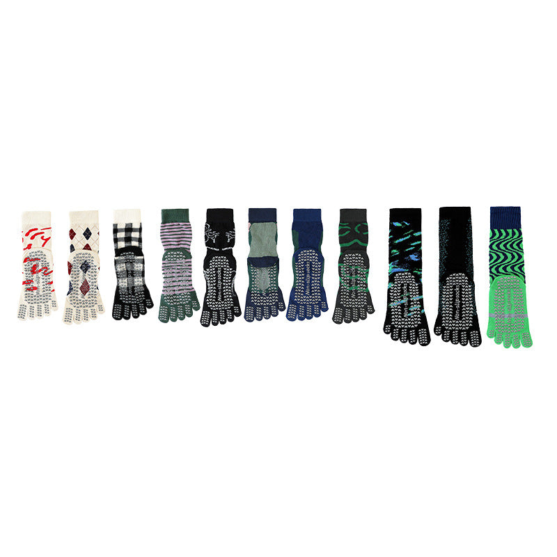 Autumn And Winter Mid-calf Pilates Long Yoga Non-slip Professional Women's Finger Sports Socks