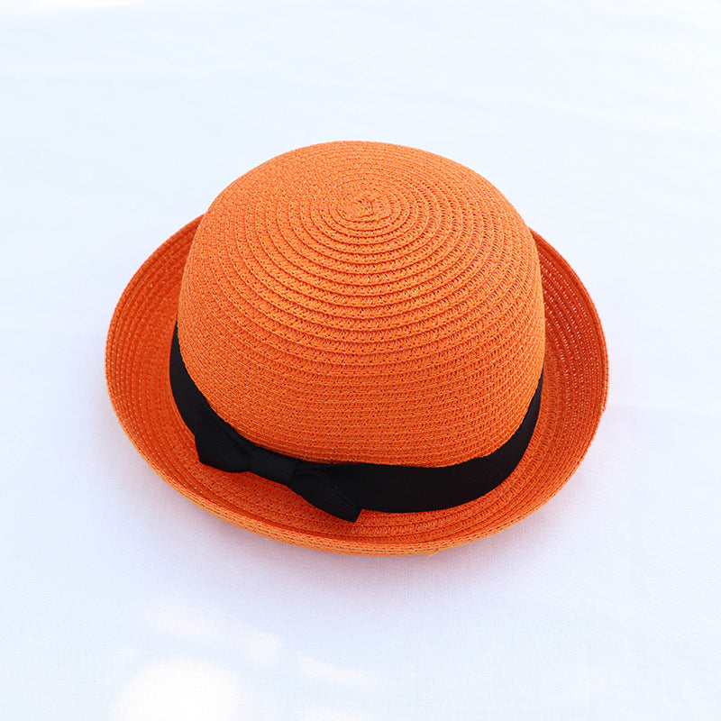 Women's New European And American Woven Bow Straw Hat