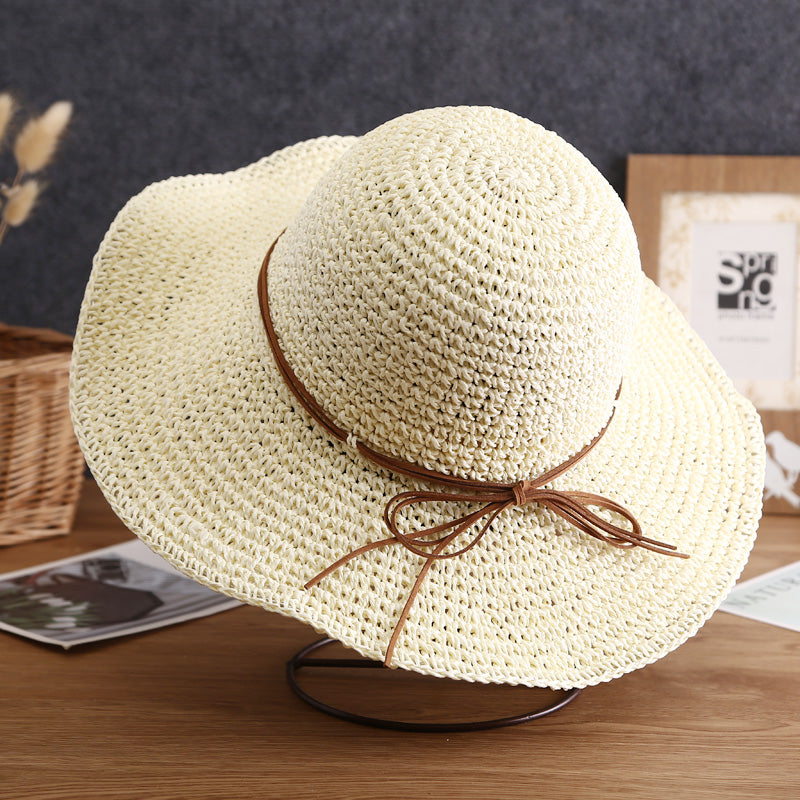 Women's Straw Versatile Travel Sunshade Beach Hat