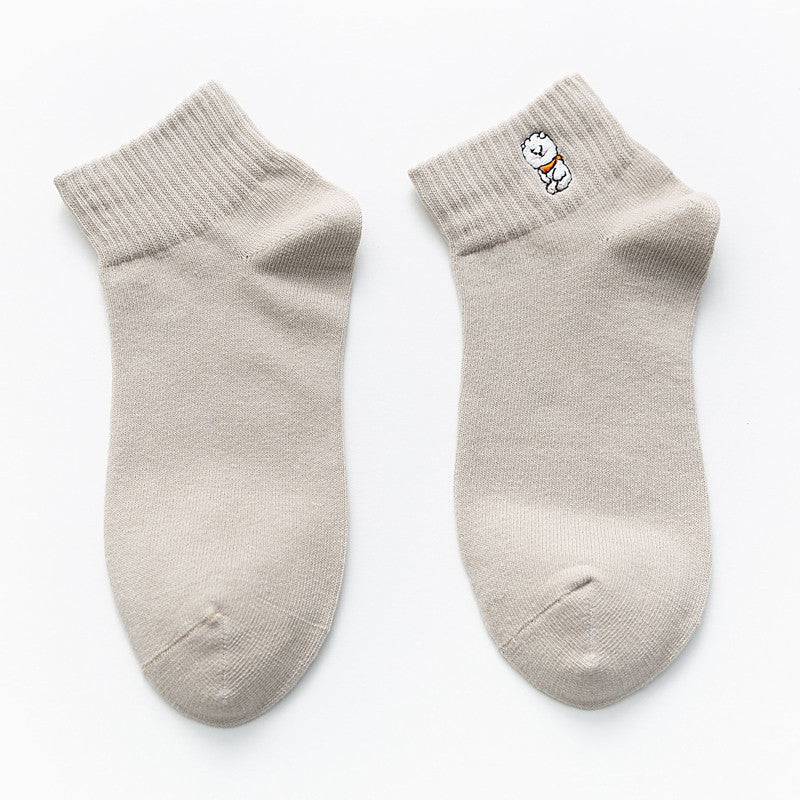 Female Japanese cartoon shallow mouth socks