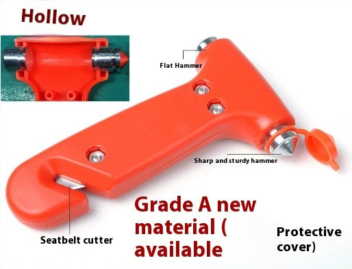Multifunctional two-in-one car safety hammer