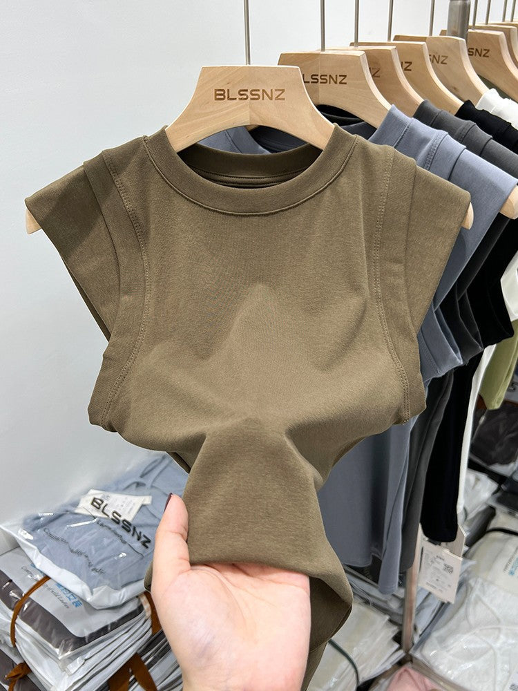 Niche Sleeveless Stitching Vest Top