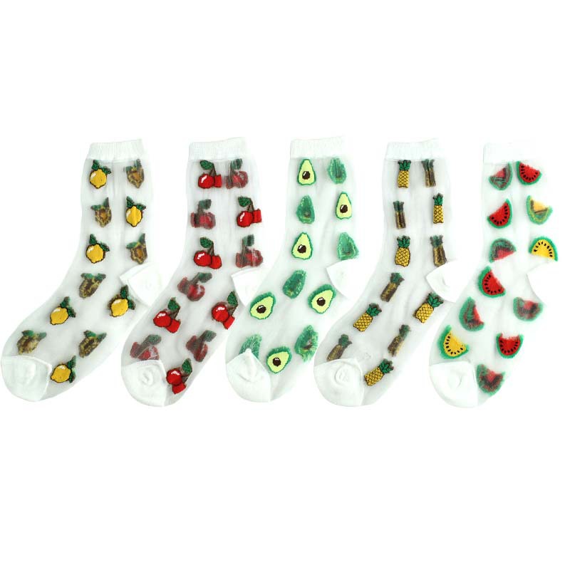 Womens Lightweight Sheer Glass-fiber Cotton Socks