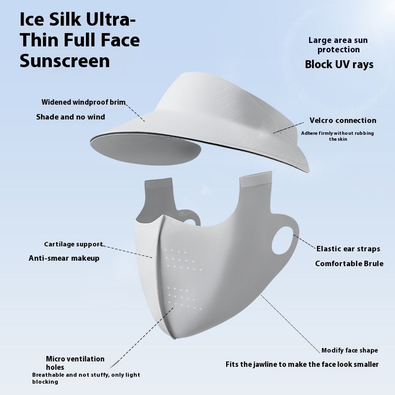 Top Sun Hat Women's UV Protection Summer Face Mask Face Mask