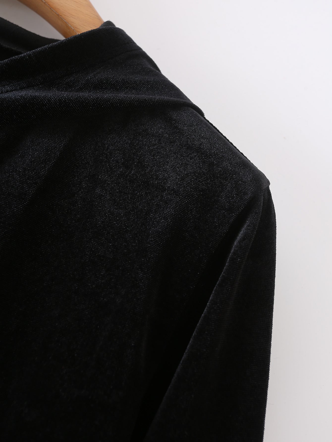 Women's Slim Fitting Velvet Hooded Jumpsuit