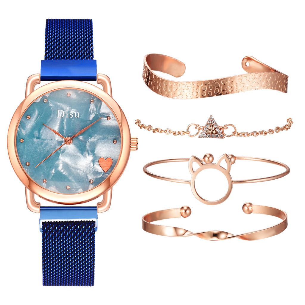 Quartz watch fashion five-piece set