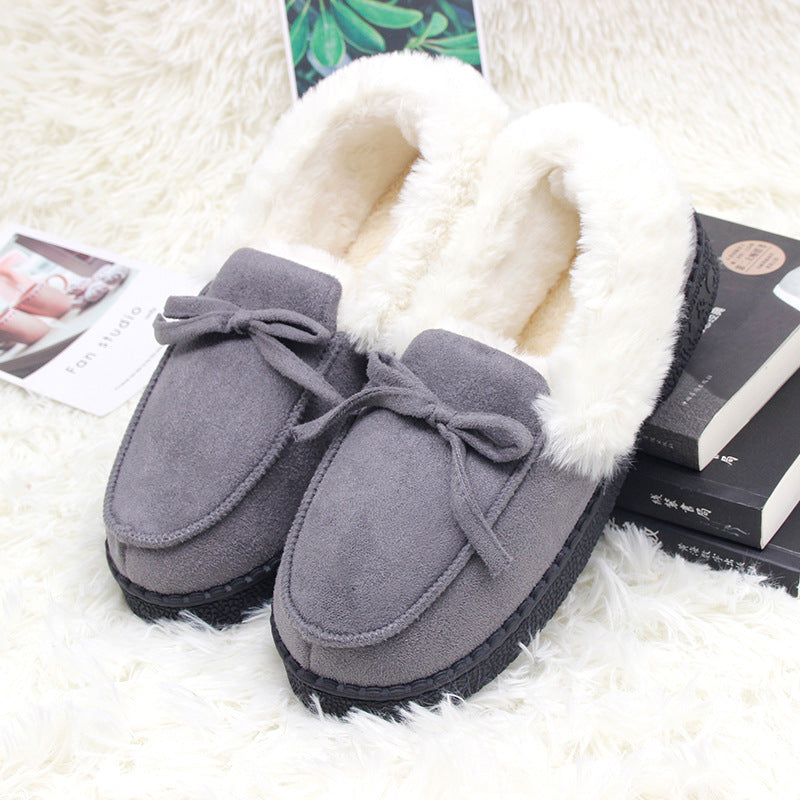 Winter Female Home Couple Indoor Push Slippers