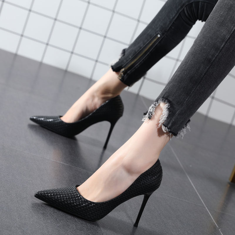 Net Red Stiletto Leather Fashion Shoes