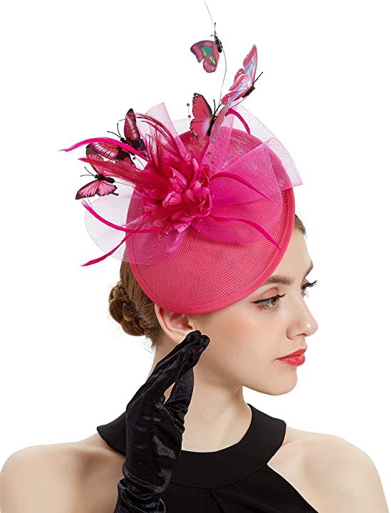 Tea Party Hat Three-dimensional Colorful Butterfly Charm