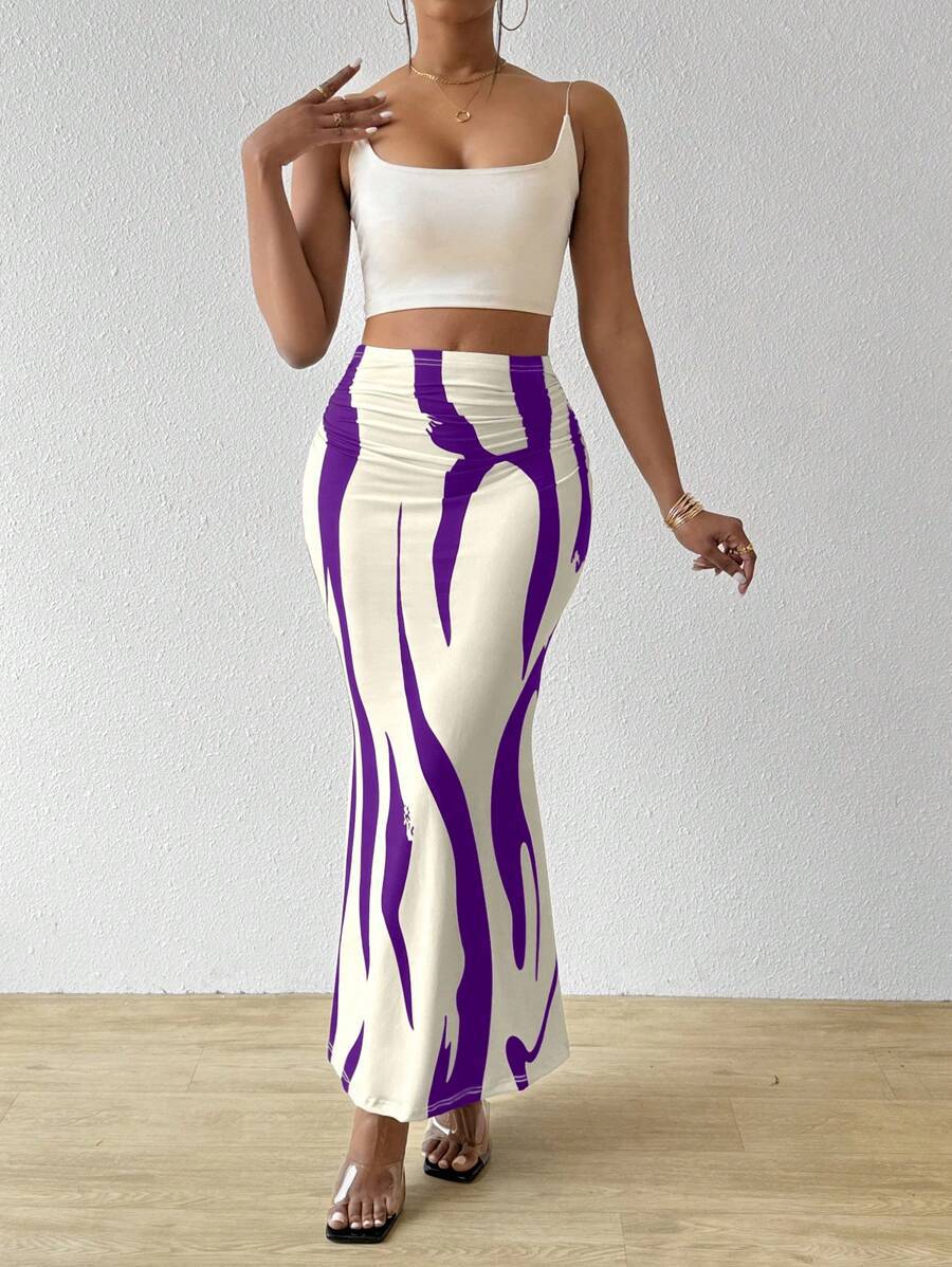 European And American Zebra Pattern Slimming Dress