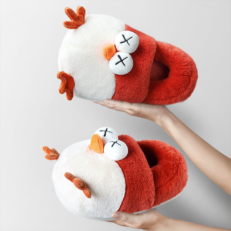 Boys Cotton Slippers Cute Bag With Winter Warm Indoor Non-slip Home Furnishing