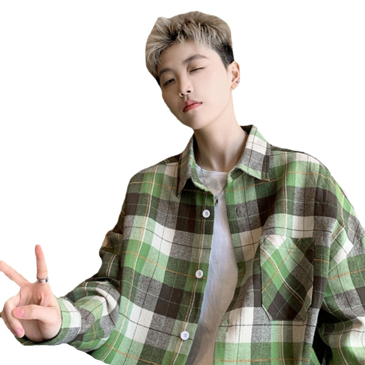 Plaid Shirt Men's Long Sleeve Spring And Autumn