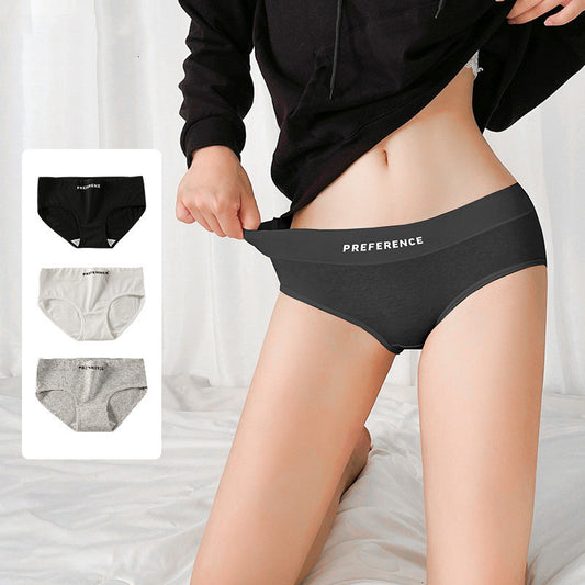 Women's Fashion Breathable Traceless Mid-waist All Cotton Underwear