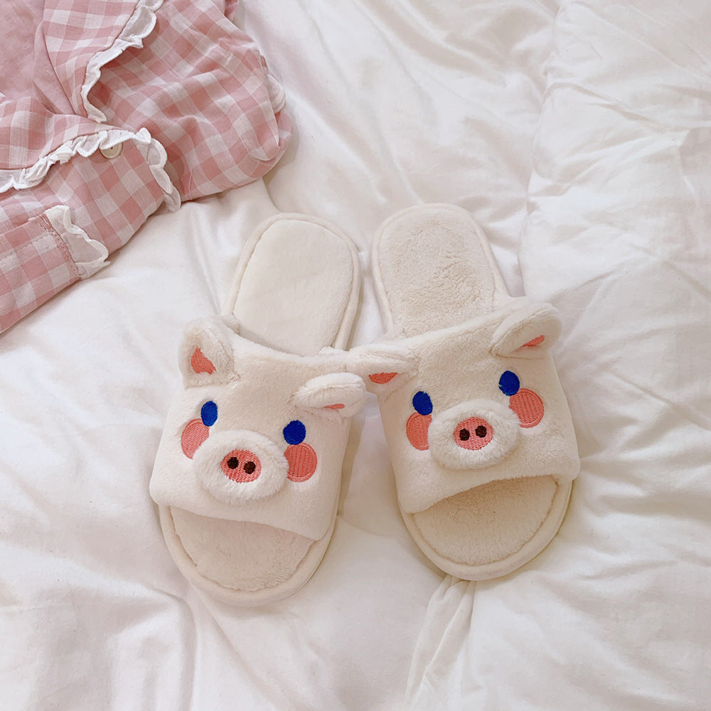 Drag Soft Cute Rui Rui Rabbit Cartoon Couple Cotton Shoes