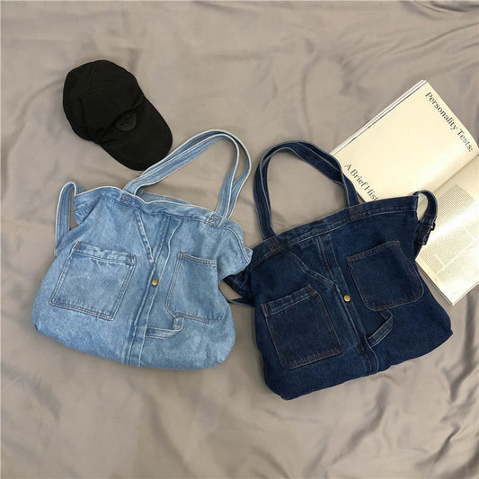 Retro Handbag Large Capacity Casual Denim Bag Canvas