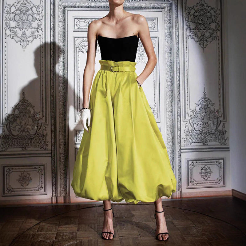 Elegant Graceful Casual Loose Fashion Work Clothes Style Bud Bloomers Trousers