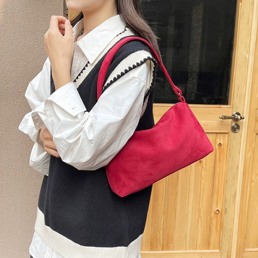 New High-grade Retro Small Square Suede Bag For Women