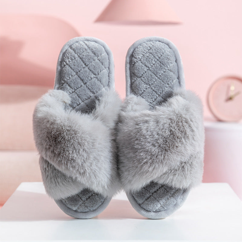 Women's Fashion Casual Home Indoor Plush Slippers