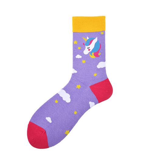 Creative Couple Cotton Mid-high Socks