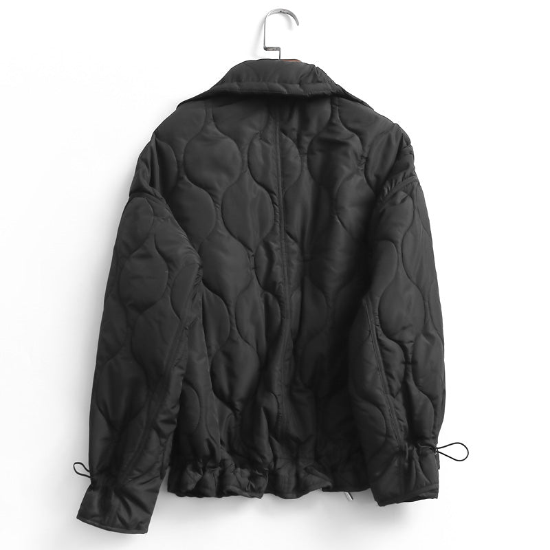 Men's Zip-up Jacket With Loose Pocket Standing Collar