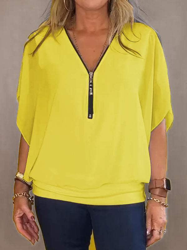 Commute Style Bat Sleeve Loose Casual Top