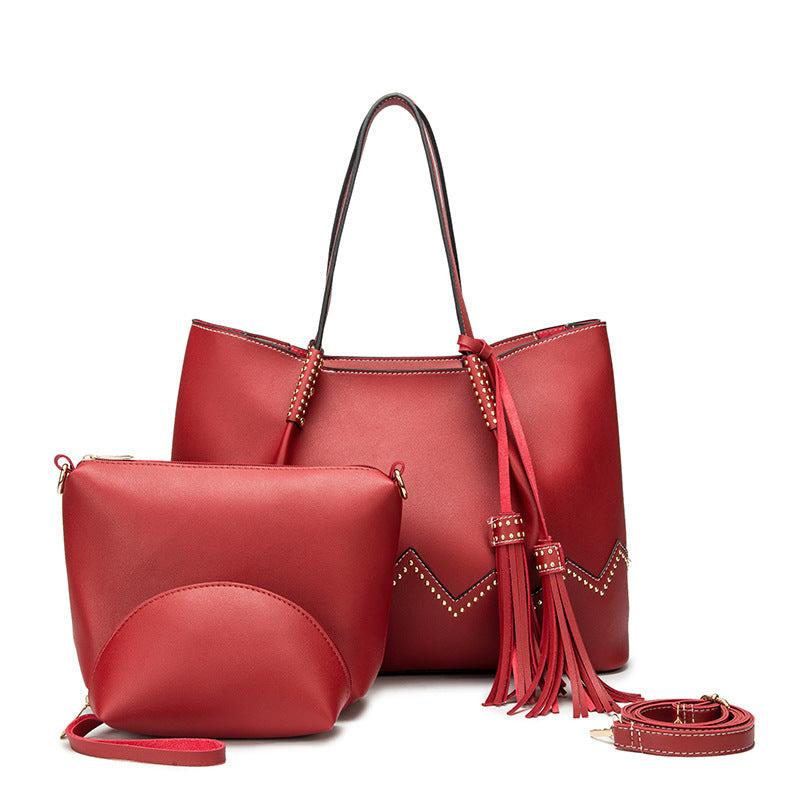 Mother and child bag three-piece suit PU
