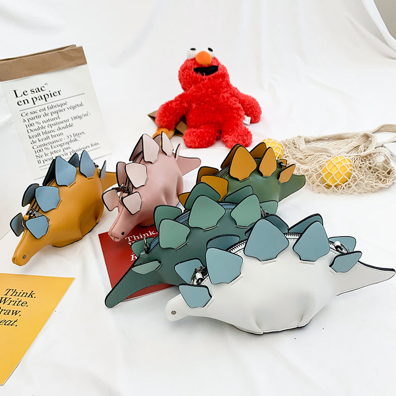 Europæisk og amerikansk mode tegneserie kreativ dinosaur dyre skuldertaske