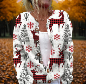 Digital printed cardigan hoodie jacket