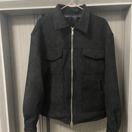 Thickened Zipper Big Pocket Jacket Coat