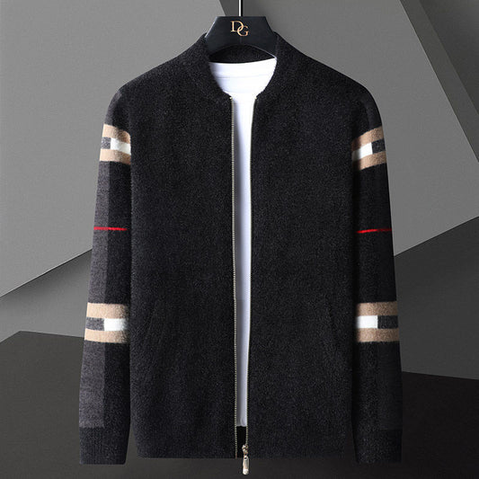 Men's Mink Fleece Business All-match Knit Sweater