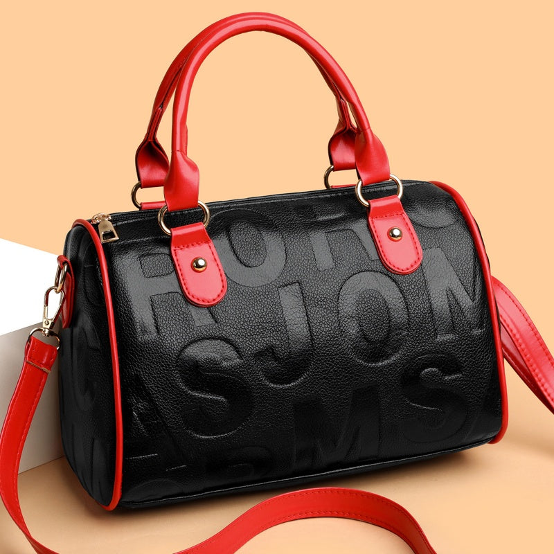 Authentic Leather Tactile Feel Large-capacity Crossbody Bag