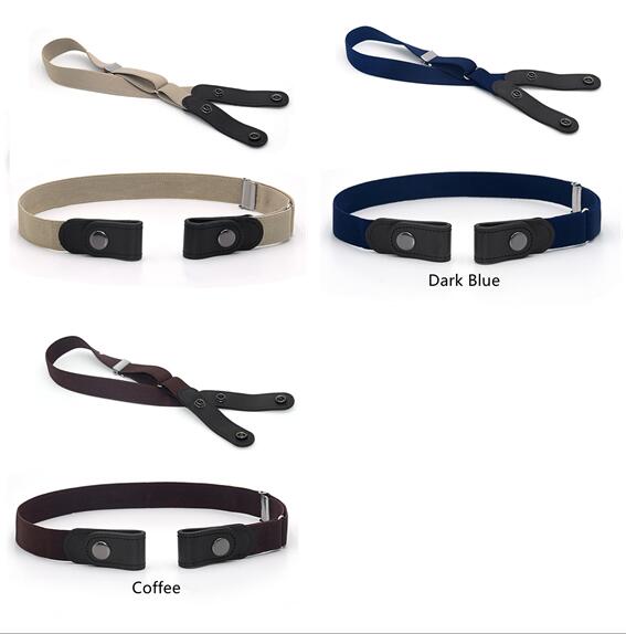 Jeans Belt Seamless Elastic Without Buckle All-match Lazy Belt