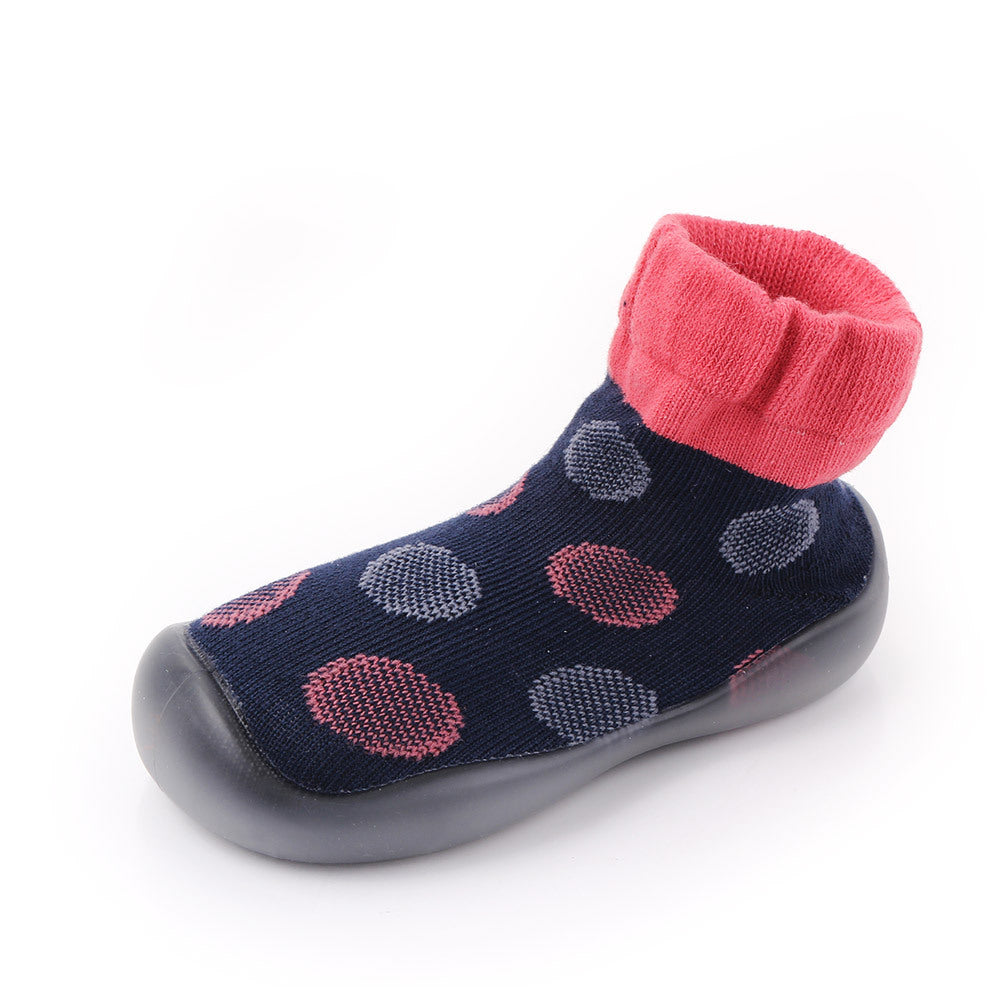 Spring and autumn new polka dot baby toddler socks