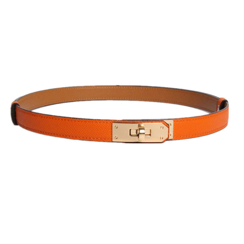 H home new kelly leather thin belt
