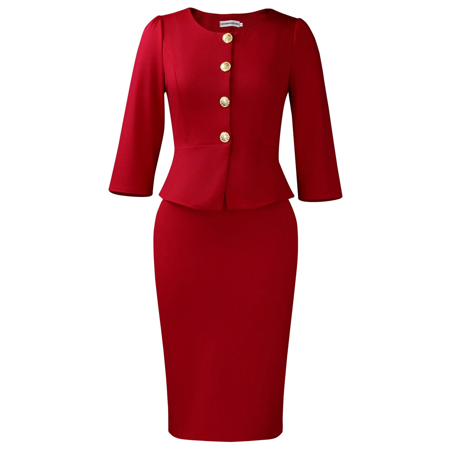 New Stylish And Elegant Round-neck Ruffle-set Suit