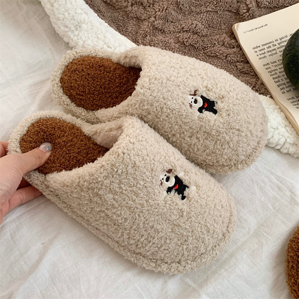 Closed Toe Home Warm Comfortable Cute Fluffy Slippers